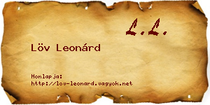 Löv Leonárd névjegykártya